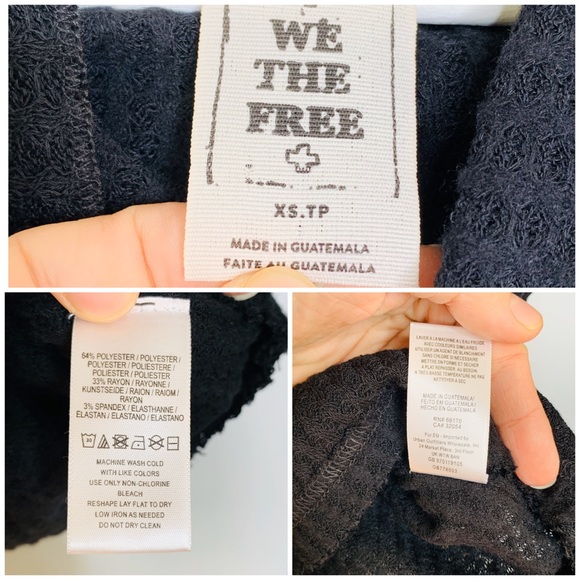 Free People | Black Cowl-Neck Thermal Top | Sz XS - Picture 4 of 7